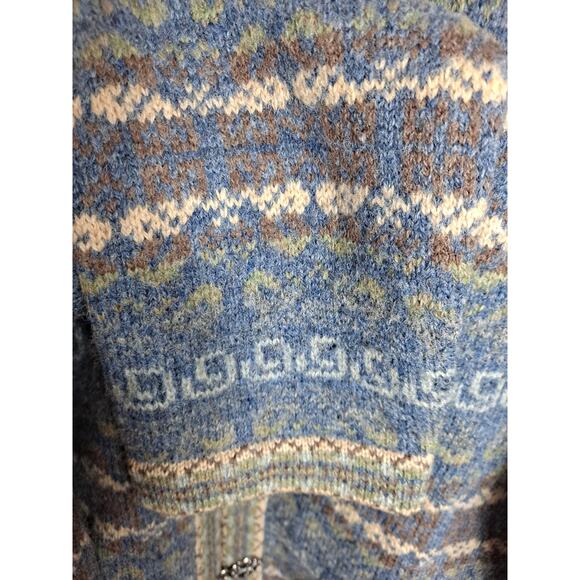 Susan Bristol Women's Vintage Wool Metal Clasp Nordic Design Cardigan Size XL - Picture 6 of 7